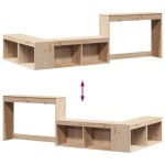 vidaXL Noptieră cu birou, 222x107x75 cm lemn masiv de pin vidaXL Noptieră cu birou, 222x107x75 cm lemn masiv de pin