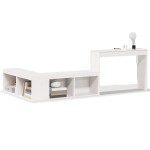 vidaXL Noptieră cu birou, alb, 222x107x75 cm lemn masiv de pin vidaXL Noptieră cu birou, alb, 222x107x75 cm lemn masiv de pin