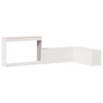 vidaXL Noptieră cu birou, alb, 222x107x75 cm lemn masiv de pin vidaXL Noptieră cu birou, alb, 222x107x75 cm lemn masiv de pin