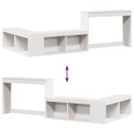 vidaXL Noptieră cu birou, alb, 222x107x75 cm lemn masiv de pin vidaXL Noptieră cu birou, alb, 222x107x75 cm lemn masiv de pin