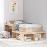 vidaXL Noptieră cu birou, 232x112x75 cm lemn masiv de pin vidaXL Noptieră cu birou, 232x112x75 cm lemn masiv de pin