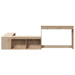vidaXL Noptieră cu birou, 232x112x75 cm lemn masiv de pin vidaXL Noptieră cu birou, 232x112x75 cm lemn masiv de pin