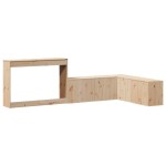 vidaXL Noptieră cu birou, 232x112x75 cm lemn masiv de pin vidaXL Noptieră cu birou, 232x112x75 cm lemn masiv de pin