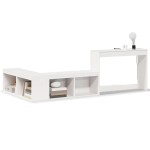 vidaXL Noptieră cu birou, alb, 232x112x75 cm lemn masiv de pin vidaXL Noptieră cu birou, alb, 232x112x75 cm lemn masiv de pin