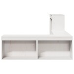 vidaXL Noptieră cu birou, alb, 232x112x75 cm lemn masiv de pin vidaXL Noptieră cu birou, alb, 232x112x75 cm lemn masiv de pin