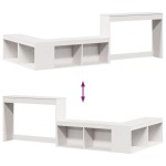 vidaXL Noptieră cu birou, alb, 232x112x75 cm lemn masiv de pin vidaXL Noptieră cu birou, alb, 232x112x75 cm lemn masiv de pin