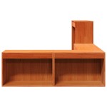vidaXL Noptieră cu birou, maro ceruit, 232x112x75 cm lemn masiv de pin vidaXL Noptieră cu birou, maro ceruit, 232x112x75 cm lemn masiv de pin