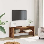 vidaXL Comodă TV, Lemn vechi, 100x40x40 cm, PAL vidaXL Comodă TV, Lemn vechi, 100x40x40 cm, PAL