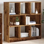 vidaXL Dulap cu cărți lemn vechi 97,5x29,5x100 cm din lemn prelucrat vidaXL Dulap cu cărți lemn vechi 97,5x29,5x100 cm din lemn prelucrat