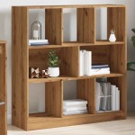 vidaXL Dulap cărți Artisan Stejar 97,5x29,5x100 cm Lemn prelucrat vidaXL Dulap cărți Artisan Stejar 97,5x29,5x100 cm Lemn prelucrat