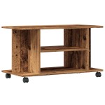 vidaXL Dulap TV cu roți, lemn vechi, 80x40x45 cm, lemn prelucrat vidaXL Dulap TV cu roți, lemn vechi, 80x40x45 cm, lemn prelucrat