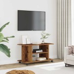 vidaXL Dulap TV cu roți, lemn vechi, 80x40x45 cm, lemn prelucrat vidaXL Dulap TV cu roți, lemn vechi, 80x40x45 cm, lemn prelucrat
