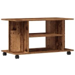 vidaXL Dulap TV cu roți, lemn vechi, 80x40x45 cm, lemn prelucrat vidaXL Dulap TV cu roți, lemn vechi, 80x40x45 cm, lemn prelucrat