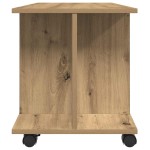 vidaXL Dulap TV cu roți, stejar artizanal, 80x40x45 cm, lemn prelucrat vidaXL Dulap TV cu roți, stejar artizanal, 80x40x45 cm, lemn prelucrat