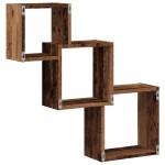 vidaXL Rafturi de perete, cub, lemn vechi, 68x15x68 cm, lemn prelucrat vidaXL Rafturi de perete, cub, lemn vechi, 68x15x68 cm, lemn prelucrat