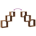 vidaXL Rafturi de perete, cub, lemn vechi, 68x15x68 cm, lemn prelucrat vidaXL Rafturi de perete, cub, lemn vechi, 68x15x68 cm, lemn prelucrat