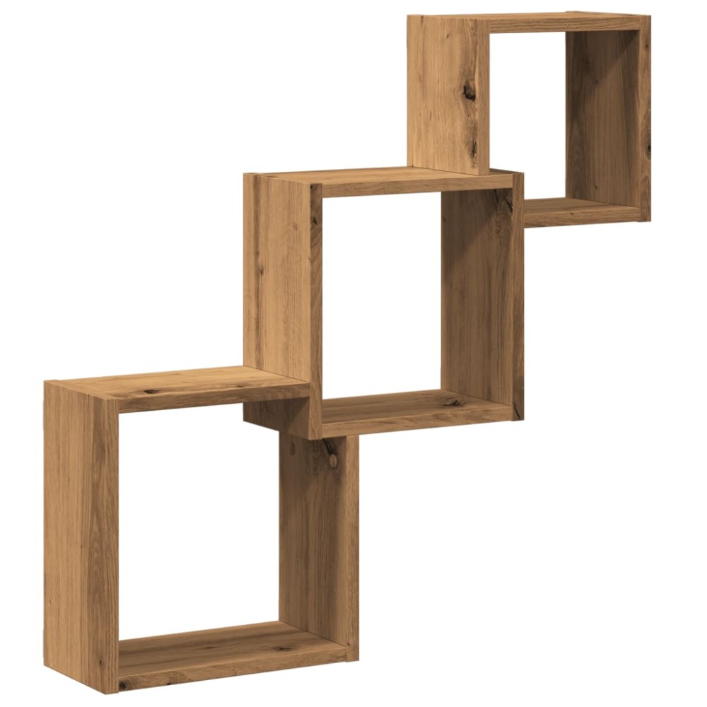 vidaXL Rafturi cub perete stejar artizanal 68x15x68 cm, lemn prelucrat