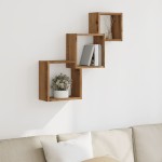 vidaXL Rafturi cub perete stejar artizanal 68x15x68 cm, lemn prelucrat vidaXL Rafturi cub perete stejar artizanal 68x15x68 cm, lemn prelucrat
