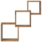 vidaXL Rafturi cub perete stejar artizanal 68x15x68 cm, lemn prelucrat vidaXL Rafturi cub perete stejar artizanal 68x15x68 cm, lemn prelucrat