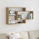 vidaXL Raft de perete, stejar artizanal, 104x20x58,5 cm lemn prelucrat vidaXL Raft de perete, stejar artizanal, 104x20x58,5 cm lemn prelucrat