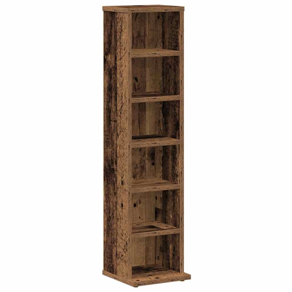 vidaXL Dulap CD-uri, lemn vechi, 21x20x88 cm, lemn compozit