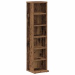 vidaXL Dulap CD-uri, lemn vechi, 21x20x88 cm, lemn compozit