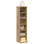 vidaXL Dulap CD-uri, stejar artizanal, 21x20x88 cm, lemn prelucrat