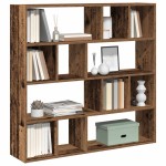 vidaXL Bibliotecă/Separator de cameră, Lemn vechi, 105x24x102 cm vidaXL Bibliotecă/Separator de cameră, Lemn vechi, 105x24x102 cm