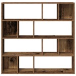 vidaXL Bibliotecă/Separator de cameră, Lemn vechi, 105x24x102 cm vidaXL Bibliotecă/Separator de cameră, Lemn vechi, 105x24x102 cm