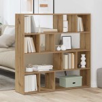 vidaXL Bibliotecă/Separator de cameră, Stejar artizanal, 105x24x102 cm