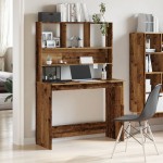 vidaXL Birou cu rafturi, lemn vechi, 102x45x148 cm, lemn prelucrat