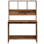 vidaXL Birou cu rafturi, lemn vechi, 102x45x148 cm, lemn prelucrat