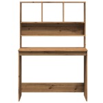 vidaXL Birou cu rafturi stejar artizanal 102x45x148 cm, lemn prelucrat vidaXL Birou cu rafturi stejar artizanal 102x45x148 cm, lemn prelucrat
