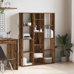 vidaXL Separator cameră/Bibliotecă, Lemn vechi, 100x24x140 cm, PAL vidaXL Separator cameră/Bibliotecă, Lemn vechi, 100x24x140 cm, PAL