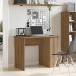 vidaXL Birou, stejar artizanal, 100x55x75 cm, lemn prelucrat