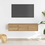 vidaXL Dulap de perete, stejar artizanal, 88x26x18,5cm, lemn prelucrat vidaXL Dulap de perete, stejar artizanal, 88x26x18,5cm, lemn prelucrat