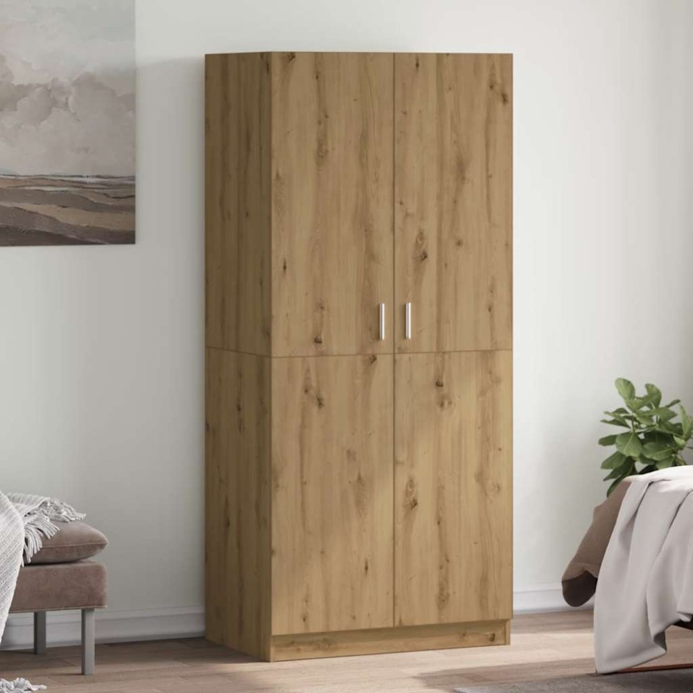 vidaXL Șifonier, stejar artizanal, 80x52x180 cm, lemn prelucrat