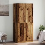 vidaXL Șifonier, Lemn vechi, 90x52x200 cm, PAL vidaXL Șifonier, Lemn vechi, 90x52x200 cm, PAL