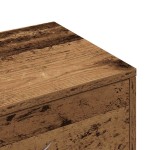 vidaXL Servantă cu 6 sertare, Lemn vechi, 50 x 34 x 96 cm, PAL