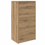 vidaXL Servantă cu 6 sertare, Stejar artizanal, 50 x 34 x 96 cm, PAL