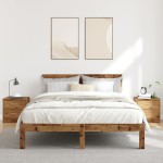 vidaXL Noptiere, 2 buc, lemn învechit, 40x30x40 cm, lemn prelucrat