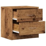 vidaXL Noptiere, 2 buc, lemn învechit, 40x30x40 cm, lemn prelucrat
