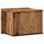 vidaXL Noptiere de perete, 2 buc., lemn vechi, 40x32x30 cm