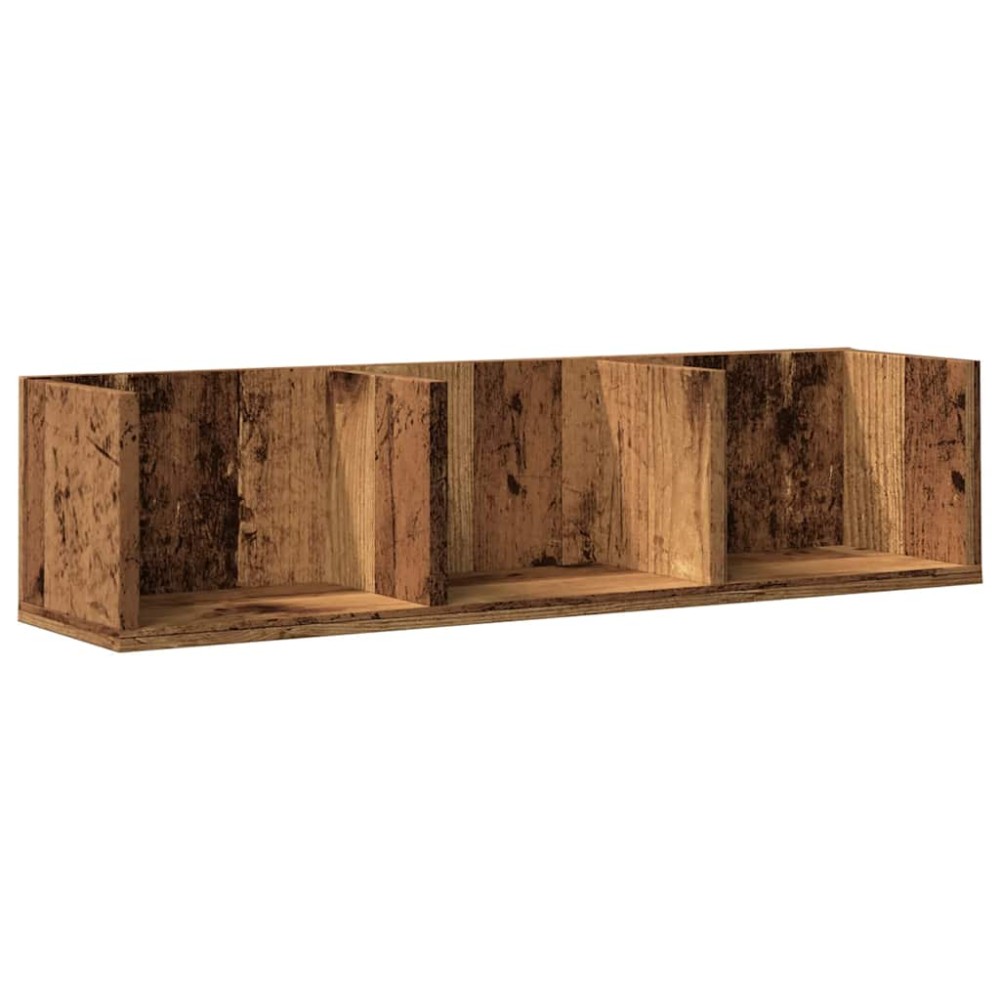 vidaXL Raft de perete CD-uri, lemn vechi, 75x18x18 cm, lemn prelucrat