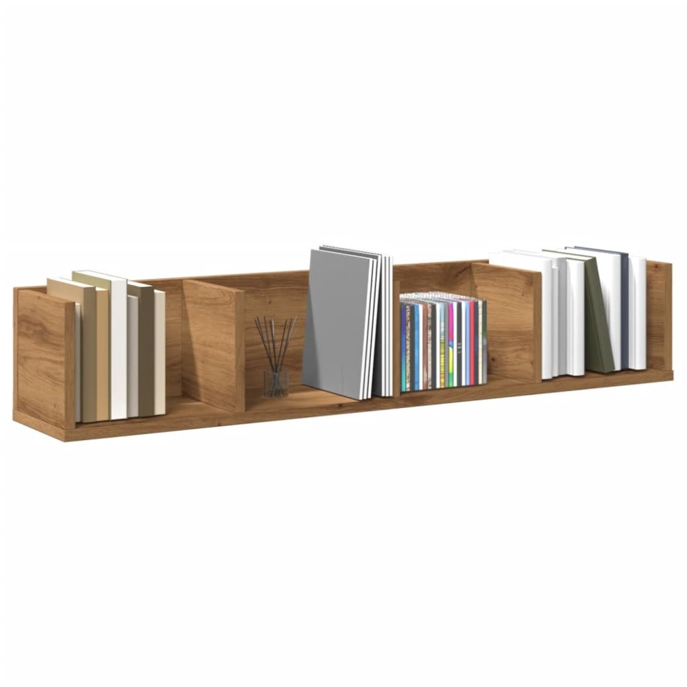 vidaXL Raft perete CD-uri stejar artizanal 100x18x18 cm lemn prelucrat
