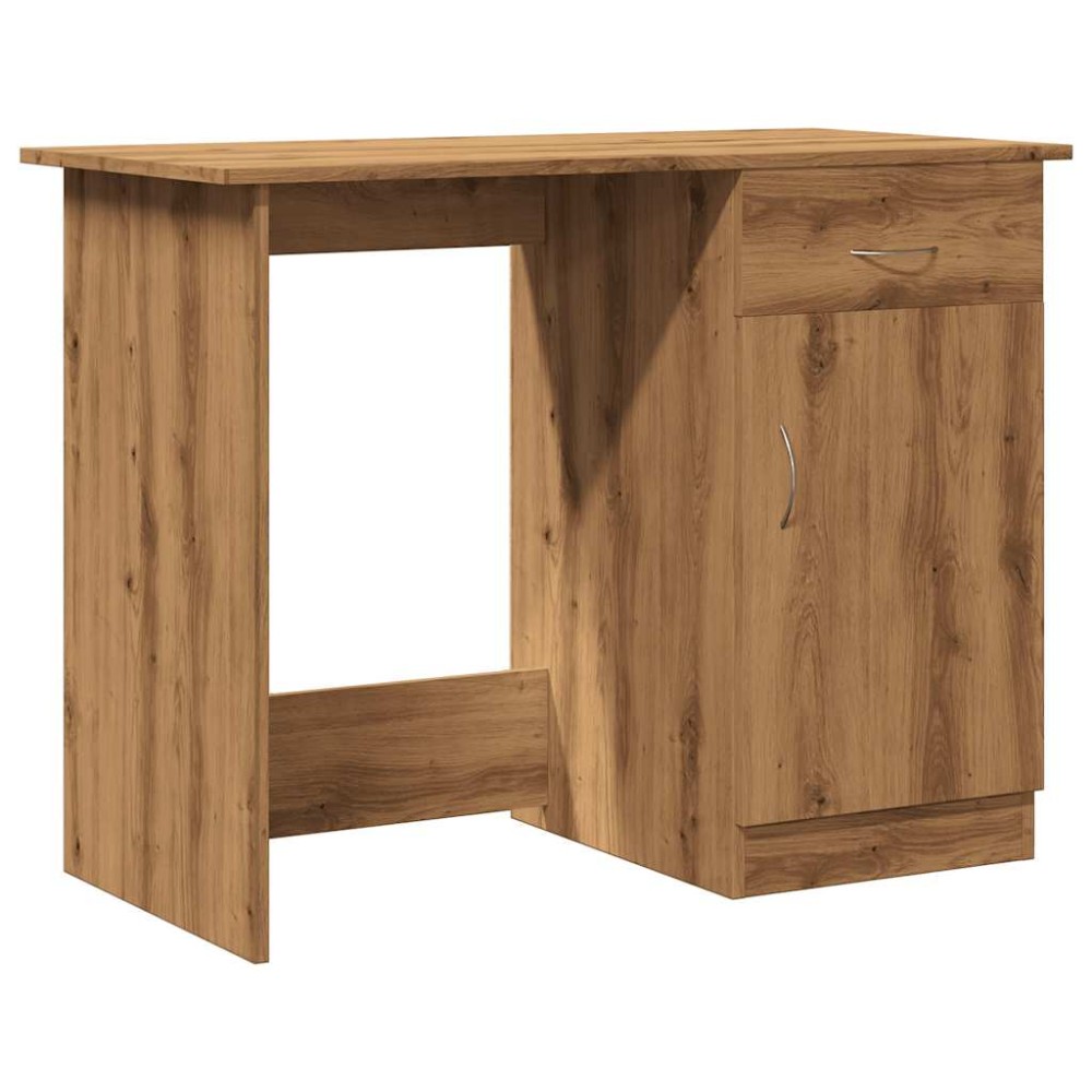 vidaXL Birou, stejar artizanal, 100x50x76 cm, lemn prelucrat