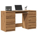 vidaXL Birou de scris, stejar artizanal, 140x50x77 cm, lemn prelucrat