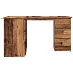 vidaXL Birou de colț, lemn vechi, 145 x 100 x 76 cm, PAL vidaXL Birou de colț, lemn vechi, 145 x 100 x 76 cm, PAL