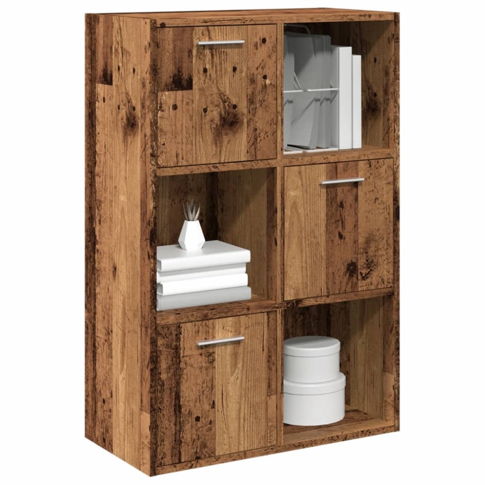 vidaXL Bibliotecă, lemn vechi, 60,5x30x90 cm, lemn prelucrat