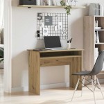 vidaXL Birou, stejar artizanal, 90x50x74 cm, lemn prelucrat
